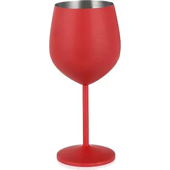 Sklenice Nerezová vinná sklenice 500 ml | elegantní nádobí - Červený