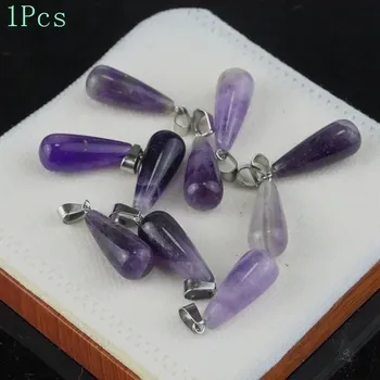 Přívěsek Krystal přívěsek 25x10mm | přívěsek, minerální kámen 1 ks - Přírodní ametyst