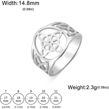 Prsten Ocelový magický prsten s keltským uzlem | šperk - Styl B Ocel , 7