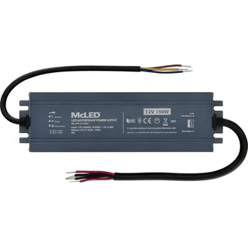 spínaný zdroj MCLED ZDROJ NAPÁJ. 150W DC12V 12,5A IP67 HLINÍK ML-732.107.39.0