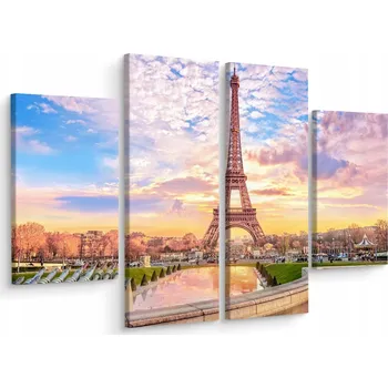 Obraz Vícedílný obraz Paříž Eiffelova věž 3D 200x150 cm