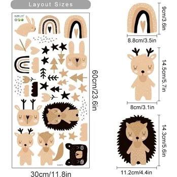 Samolepící dekorace Boho dětské samolepky na zeď | nálepky, dekorace - SL6597A