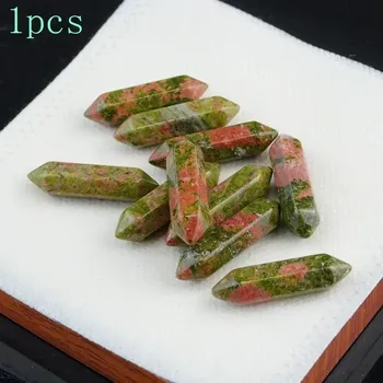 Přírodní kámen Hexagonální sloupek z přírodního kamene | ochranný krystal, meditační kámen 1 ks - Přírodní Unakit