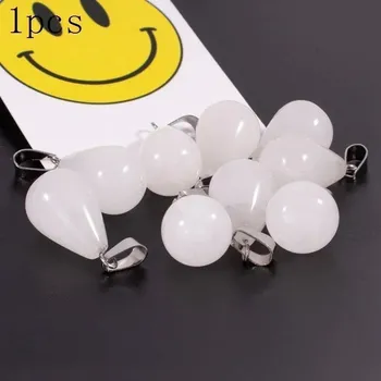 Přívěsek tvar kapka | minerální kámen, přírodní krystal 1 ks - Přírodní bílý křemen