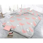 XPOSE® Mikrosaténové povlečení LOVE 2 140x200 cm, 70x90 cm, Mikrosatén + Prodloužená možnost vrácení zboží do 50 dnů