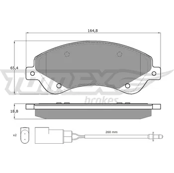 Brzdová destička Sada brzdových destiček, kotoučová brzda TOMEX C TX 14-79