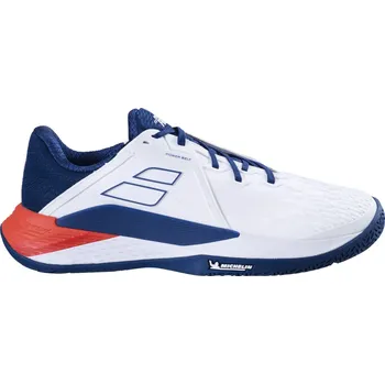 Pánská tenisová obuv Pánská tenisová obuv Babolat Propulse Fury 3 All Court Men White/Estate Blue EUR 46