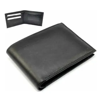 Peněženka Dariya bags Pánská kožená tenká peněženka Černá