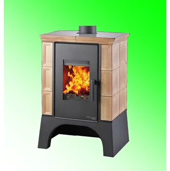 Krbová kamna HAAS+SOHN EBOLI AL II s výměníkem, černá, kachle tabák, vychlazovací smyčka