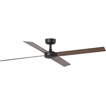 Stropní ventilátor FARO 34356WT - Stropní ventilátor RUDDER L hnědá/černá pr. 132 cm WT + DO