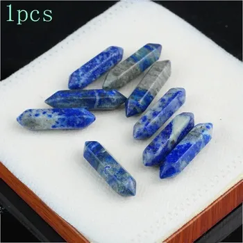 Přírodní kámen Hexagonální sloupek z přírodního kamene | ochranný krystal, meditační kámen 1 ks - Přírodní lapis lazuli