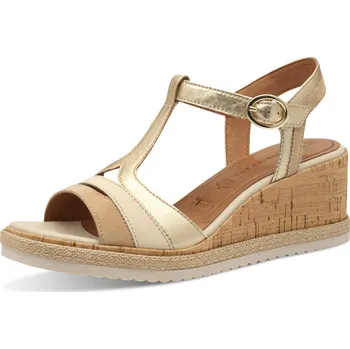 Dámské sandále DÁMSKÉ SANDÁLY TAMARIS 1-28358-44 942 ZLATÁ Barva: ZLATÁ, Velikost: 37