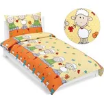 Povlečení bavlněné - Oranžová,Žlutá - 140x200, 70x90 cm