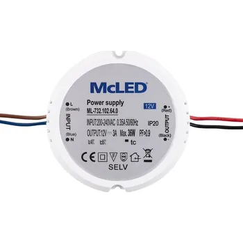 spínaný zdroj MCLED ZDROJ NAPÁJ. 36W DC12V 3A IP20 DO KRABICE ML-732.102.64.0