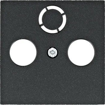 Elektrická zásuvka HAG LUMINA WL6313 KRYTKA PŘÍSTROJE TV+R ČERNÁ MAT