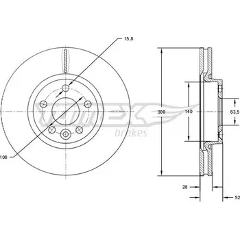 Brzdový kotouč Brzdový kotouč TOMEX TX 71-56