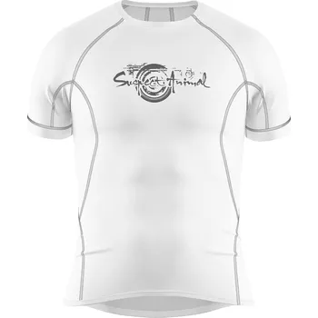 Pánské funkční triko krátký rukáv bílá/šedá Bamboo Ultra - Šedá / L