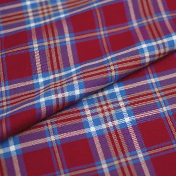 Košilovina 21881 červená, bílo-modré káro, š.150