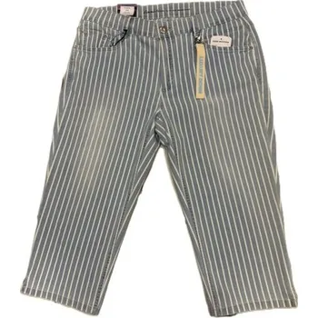 Dámské kraťasy ANNA MONTANA SLIM FIT DÁMSKÉ PRUHOVÁNÉ CAPRI DALLAS