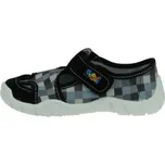 Papuče PEON MI018 DK -šedá kostka/chlapecké Velikost: 29