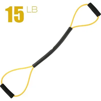 Odporové lano na trénink síly a rychlosti | odporová guma, posilovací lano - 15 LB žlutá
