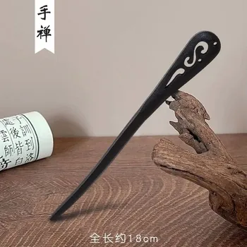 Retro dřevěná jehlice do vlasů pro ženy | dřevěná spona, vlasová ozdoba - 19