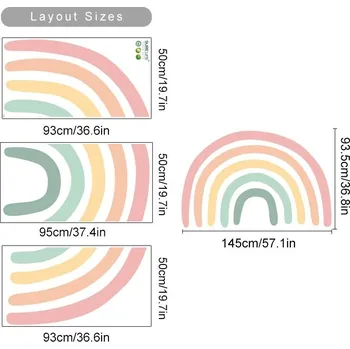 Samolepící dekorace Boho duha vinylová samolepka na zeď | dekorace na zeď, dětská dekorace - SL6189B