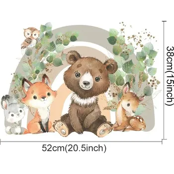 Samolepící dekorace Roztomilé samolepky zvířata na zeď | dětské samolepky, nálepky na zeď - SL3156A