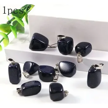 Náhrdelník Dámský reiki náhrdelník s krystalem | přírodní kámen, minerální šperk 1 ks - Modrý pískovec