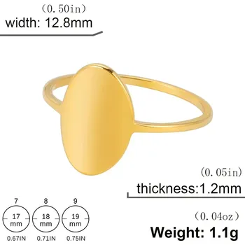 Prsten Ocelový minimalistický prsten z chirurgické oceli | dámský šperk - Zlato , 7