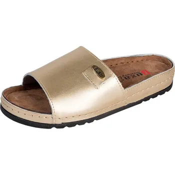 Dámské pantofle Buxa Dámské kožené pantofle BZ115 - Zlatá Velikost: 39