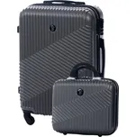 Cestovní kufr BERTOO Milano - tmavě šedý set 2v1 L