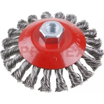 Brusný kartáč Kartáč miskový - ocel copánková 0,50 mm, pr.100/ M14, FESTA 22017