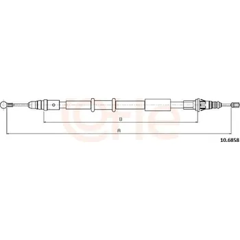 Lanko parkovací brzdy Tažné lanko, parkovací brzda COFLE 92.10.6858