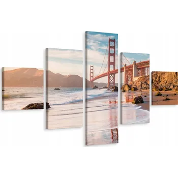 Obraz Vícedílný obraz Most ARCHITEKTURA 3D pohled 250x150 cm