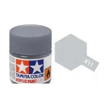 Modelářská barva Akrylová barva Tamiya X-11 Chrom silver Gloss 23ml