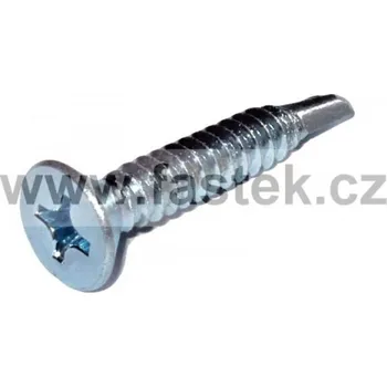 Šroub Šroub TEX samovrtný do plechu se zapuštěnou hlavou FASTEK DIN 7504 P 3,9x25, zápustný, ocel, bílý zinek 9T13925-2