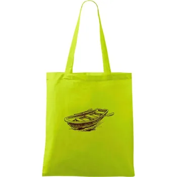 Loďka bez rybáře - Taška bavlněná - 42 x 38 cm ( Limetková )