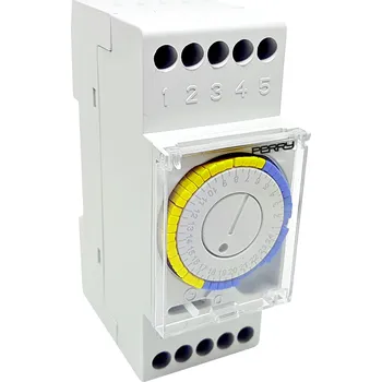 vypínač Spínací hodiny PERRY mechanické 2mod, denní, 30min, záloha 150hod 1IO0022