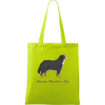 Nákupní taška Bernese mountain dog kreslený - Taška bavlněná - 42 x 38 cm ( Limetková )
