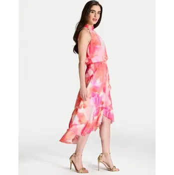 Dámské šaty Swing Koktejlové šaty 5AI18500 Růžová Regular Fit 34