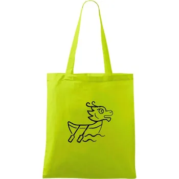 Dračí loď sprejovaná - Taška bavlněná - 42 x 38 cm ( Limetková )