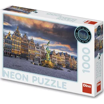 Puzzle Dino Puzzle Bouře nad Antverpami 1000 dílků neon