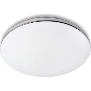 LAMPA DO KOUPELNY STROPNÍ SVÍTIDLO KOUPELNOVÁ LED 24W IP44 DEKORATIVNÍ 2 PROUŽKY CHROM