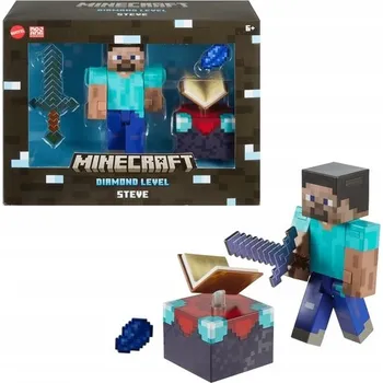 Figurka Minecraft Velká Figurka Steve Diamond Level s Příslušenstvím Meč Mattel
