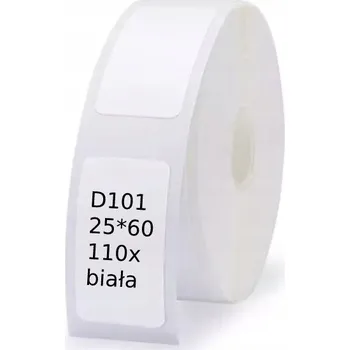 Samolepící etiketa Termoetikety Samolepky 25x60mm 110 Ks BÍLÉ pro tiskárnu NIIMBOT D101