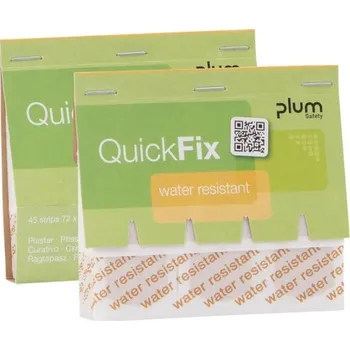 Náplast Plum Safety Plum QuickFix Water Resistant, 45 náplastí, voděodolné
