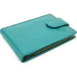 Tyrkysová dámská kožená dokladovka se zápinkou Sotiris