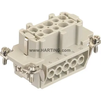 Elektrický konektor AVE VLOŽKA HAN 10E ŠROUBOVÁ ZÁSUVKA 10+PE 16A 0,75-2,5MM2 09330102701