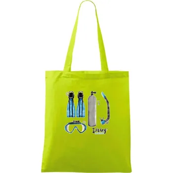 Diving elements - Taška bavlněná - 42 x 38 cm ( Limetková )